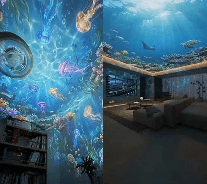 🎄PKNEW® NEXT-GEN SMART PROJECTION HD Smart Dynamic 5D Holographic Night Light Projector🎈